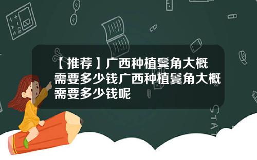 【推荐】广西种植鬓角大概需要多少钱广西种植鬓角大概需要多少钱呢
