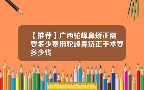【推荐】广西驼峰鼻矫正需要多少费用驼峰鼻矫正手术要多少钱