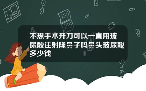不想手术开刀可以一直用玻尿酸注射隆鼻子吗鼻头玻尿酸多少钱