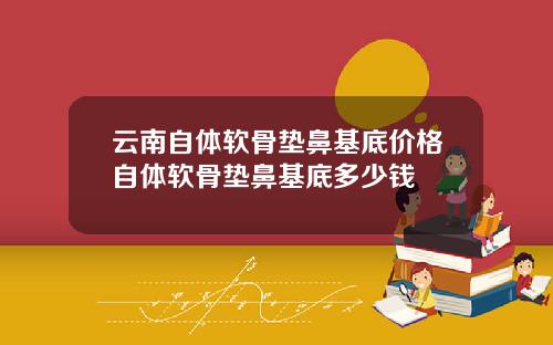 云南自体软骨垫鼻基底价格自体软骨垫鼻基底多少钱
