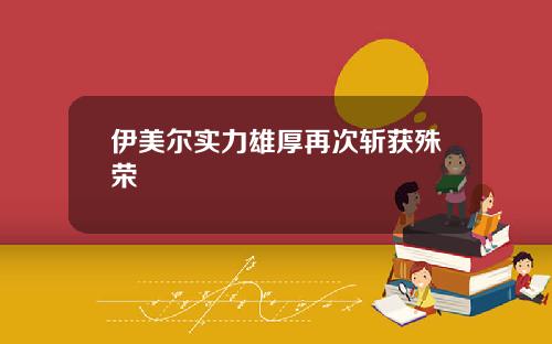 伊美尔实力雄厚再次斩获殊荣