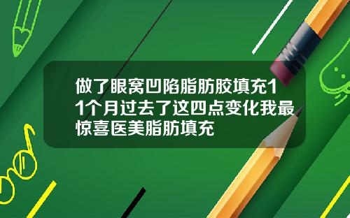 做了眼窝凹陷脂肪胶填充11个月过去了这四点变化我最惊喜医美脂肪填充