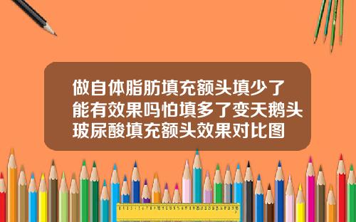 做自体脂肪填充额头填少了能有效果吗怕填多了变天鹅头玻尿酸填充额头效果对比图