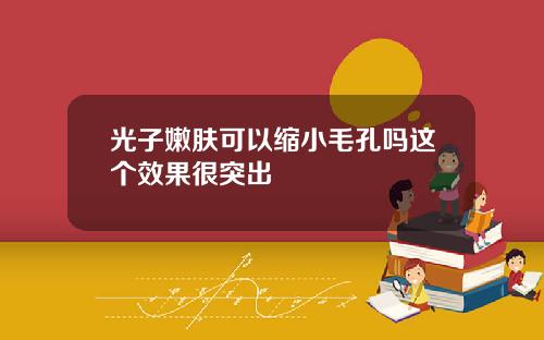 光子嫩肤可以缩小毛孔吗这个效果很突出