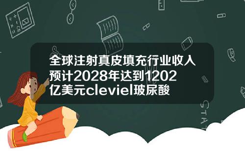 全球注射真皮填充行业收入预计2028年达到1202亿美元cleviel玻尿酸