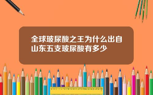 全球玻尿酸之王为什么出自山东五支玻尿酸有多少