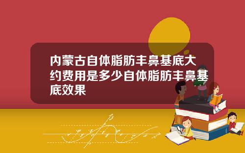 内蒙古自体脂肪丰鼻基底大约费用是多少自体脂肪丰鼻基底效果