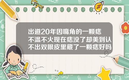 出道20年因嘴角的一颗痣不温不火现在痣没了却美到认不出双眼皮里藏了一颗痣好吗