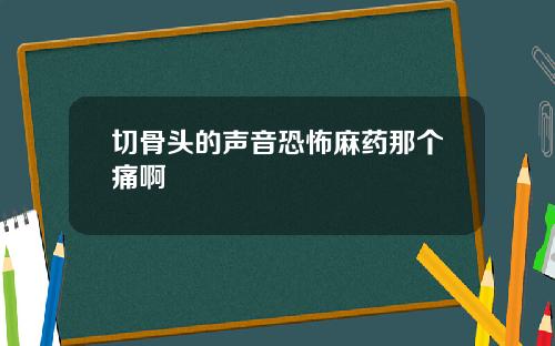 切骨头的声音恐怖麻药那个痛啊