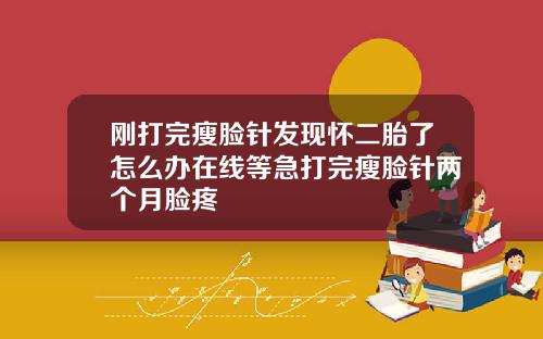刚打完瘦脸针发现怀二胎了怎么办在线等急打完瘦脸针两个月脸疼