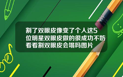 割了双眼皮像变了个人这5位明星双眼皮做的很成功不妨看看割双眼皮会塌吗图片
