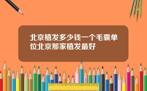 北京植发多少钱一个毛囊单位北京那家植发最好