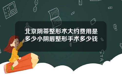 北京阴蒂整形术大约费用是多少小阴唇整形手术多少钱