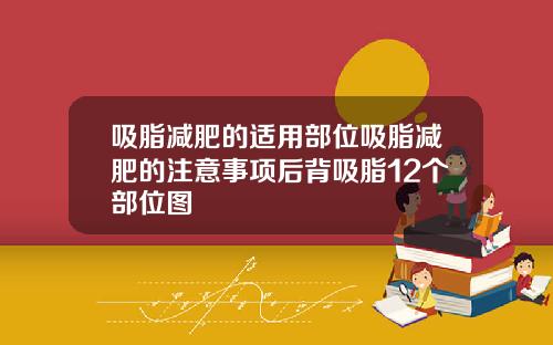 吸脂减肥的适用部位吸脂减肥的注意事项后背吸脂12个部位图
