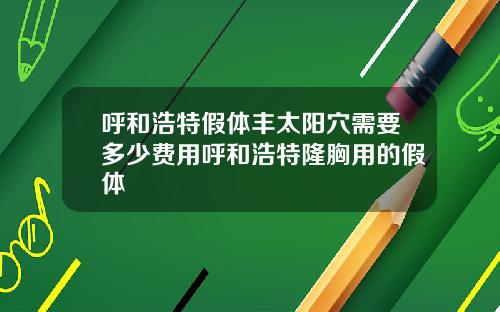 呼和浩特假体丰太阳穴需要多少费用呼和浩特隆胸用的假体