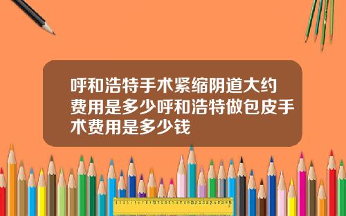 呼和浩特手术紧缩阴道大约费用是多少呼和浩特做包皮手术费用是多少钱