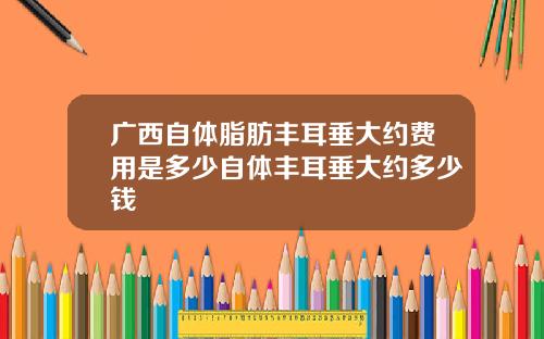 广西自体脂肪丰耳垂大约费用是多少自体丰耳垂大约多少钱