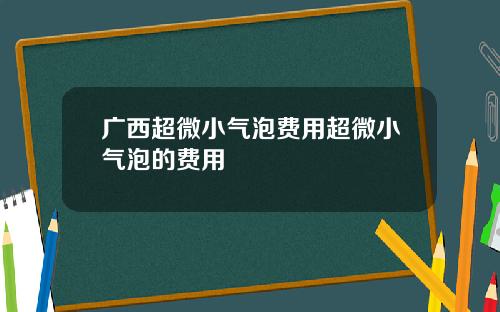 广西超微小气泡费用超微小气泡的费用