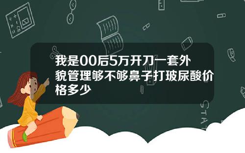 我是00后5万开刀一套外貌管理够不够鼻子打玻尿酸价格多少