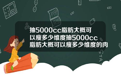 抽5000cc脂肪大概可以瘦多少维度抽5000cc脂肪大概可以瘦多少维度的肉