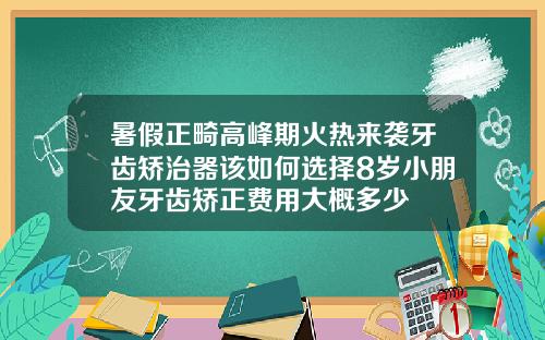 暑假正畸高峰期火热来袭牙齿矫治器该如何选择8岁小朋友牙齿矫正费用大概多少