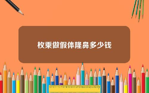枚乘做假体隆鼻多少钱