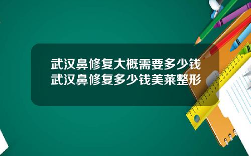 武汉鼻修复大概需要多少钱武汉鼻修复多少钱美莱整形