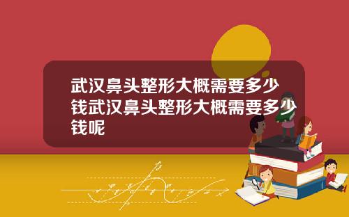武汉鼻头整形大概需要多少钱武汉鼻头整形大概需要多少钱呢