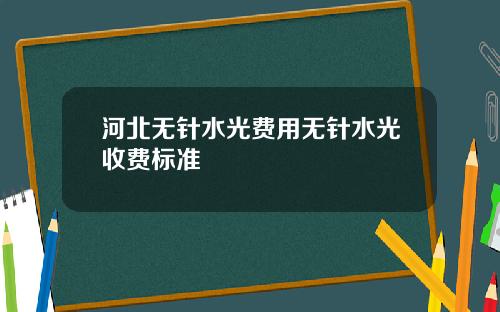 河北无针水光费用无针水光收费标准