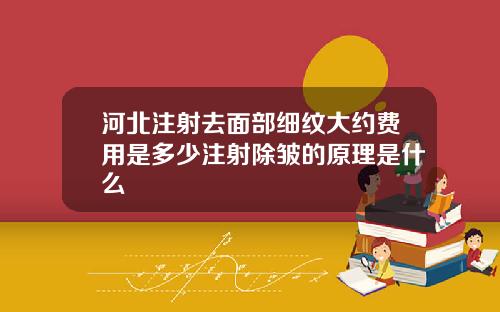 河北注射去面部细纹大约费用是多少注射除皱的原理是什么