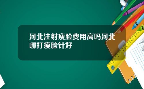 河北注射瘦脸费用高吗河北哪打瘦脸针好
