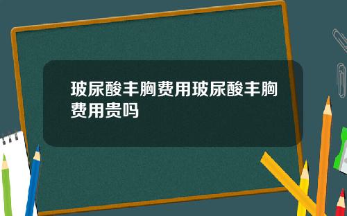 玻尿酸丰胸费用玻尿酸丰胸费用贵吗