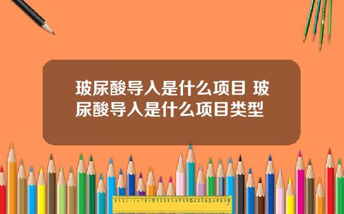 玻尿酸导入是什么项目 玻尿酸导入是什么项目类型