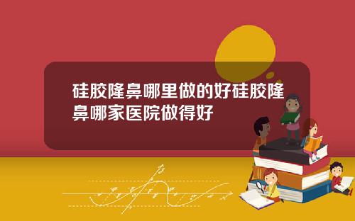 硅胶隆鼻哪里做的好硅胶隆鼻哪家医院做得好