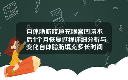 自体脂肪胶填充眼窝凹陷术后1个月恢复过程详细分析与变化自体脂肪填充多长时间