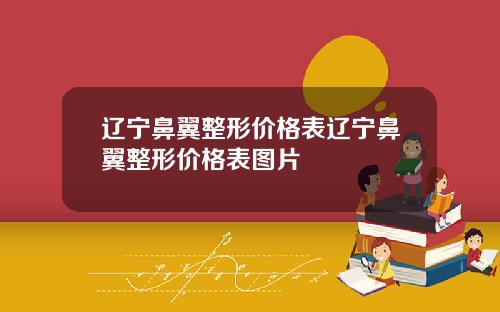 辽宁鼻翼整形价格表辽宁鼻翼整形价格表图片