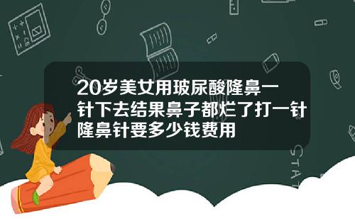 20岁美女用玻尿酸隆鼻一针下去结果鼻子都烂了打一针隆鼻针要多少钱费用