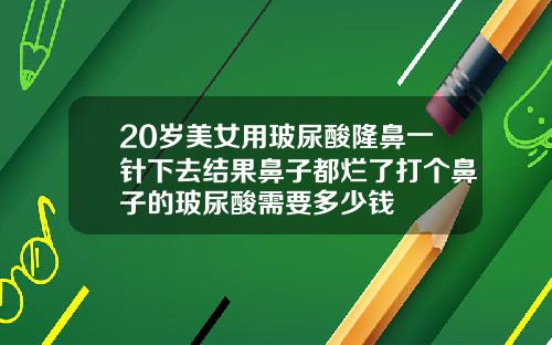 20岁美女用玻尿酸隆鼻一针下去结果鼻子都烂了打个鼻子的玻尿酸需要多少钱