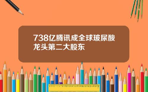 738亿腾讯成全球玻尿酸龙头第二大股东