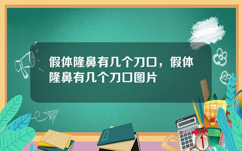假体隆鼻有几个刀口，假体隆鼻有几个刀口图片